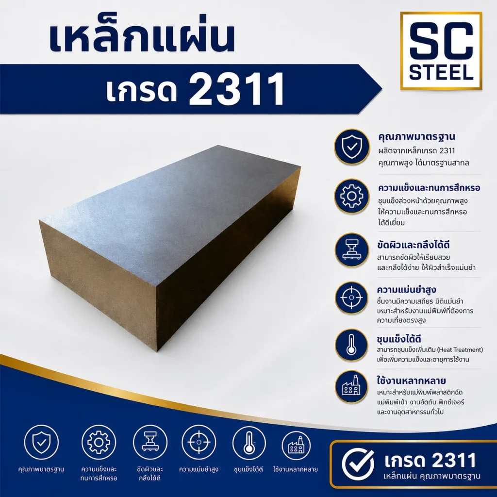เหล็กแผ่น 2311 เกรดอุตสาหกรรม