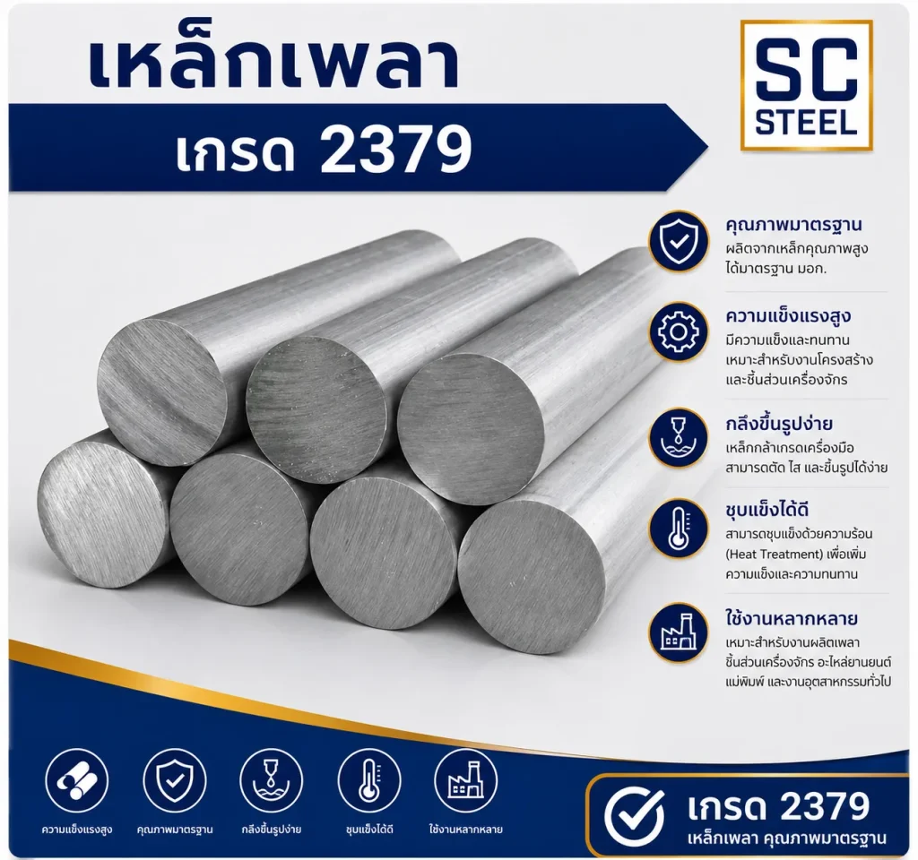 เหล็กเพลา 2379 1 เหล็กเพลา 2379 เกรดอุตสาหกรรม