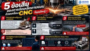 เครื่อง CNC ตัดเหล็กแผ่นตามแบบในโรงงานอุตสาหกรรม แสดงกระบวนการตัดเหล็กด้วยระบบอัตโนมัติ