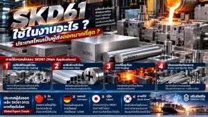 เหล็ก SKD61 สำหรับงานแม่พิมพ์ฉีดอลูมิเนียม งานรีดร้อน และงานตีขึ้นรูปร้อน พร้อมข้อมูลประเทศผู้ผลิตสำคัญ