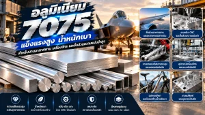 อลูมิเนียม 7075 ความแข็งแรงสูง น้ำหนักเบา สำหรับงานกลึง CNC ชิ้นส่วนเครื่องจักรและอุตสาหกรรมอากาศยาน