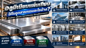 การใช้งานอลูมิเนียมแผ่นเรียบในอุตสาหกรรมก่อสร้าง ยานยนต์ ต่อเรือ เครื่องจักร และงานผลิตชิ้นส่วน