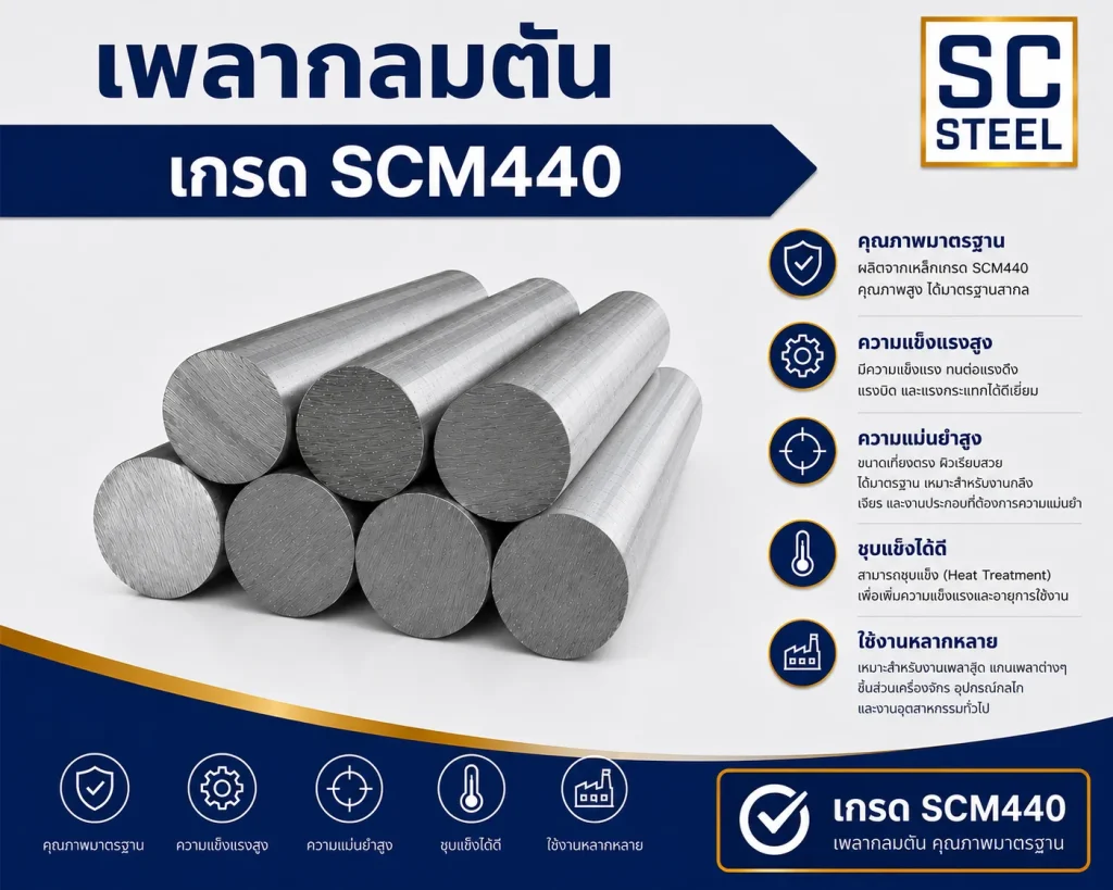 เพลา SCM440 1 เหล็กเพลา SCM440 เกรดอุตสาหกรรม