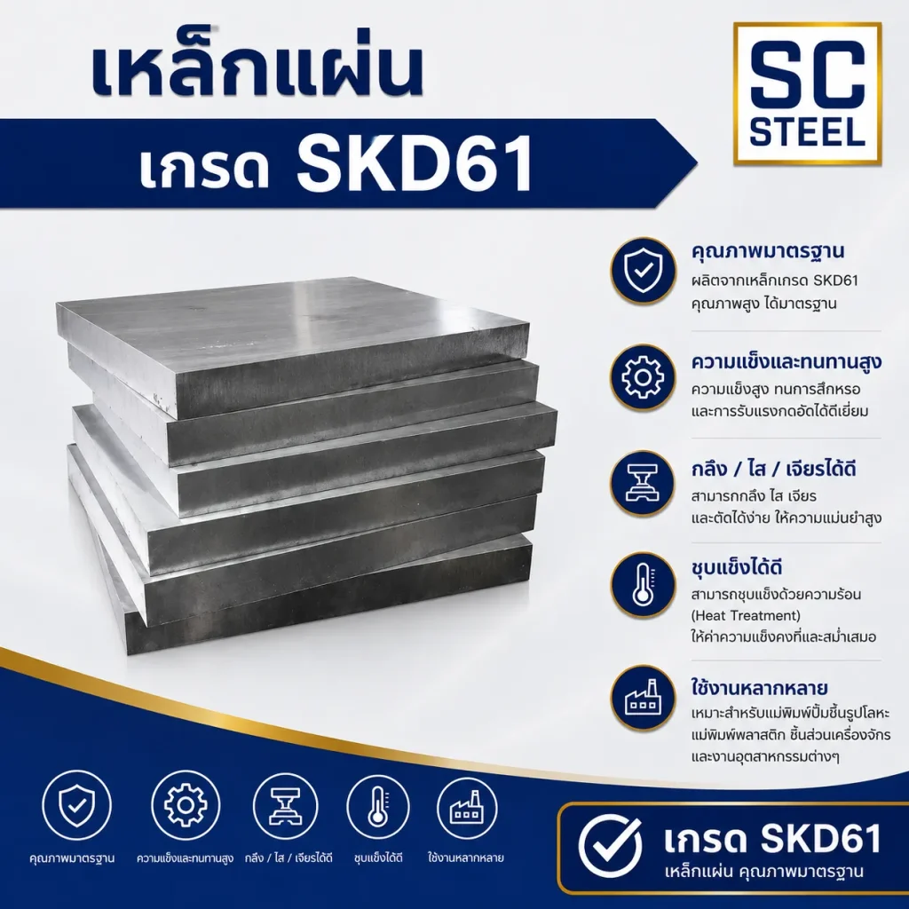 เหล็กแผ่น SKD61 1 เหล็กแผ่น SKD61