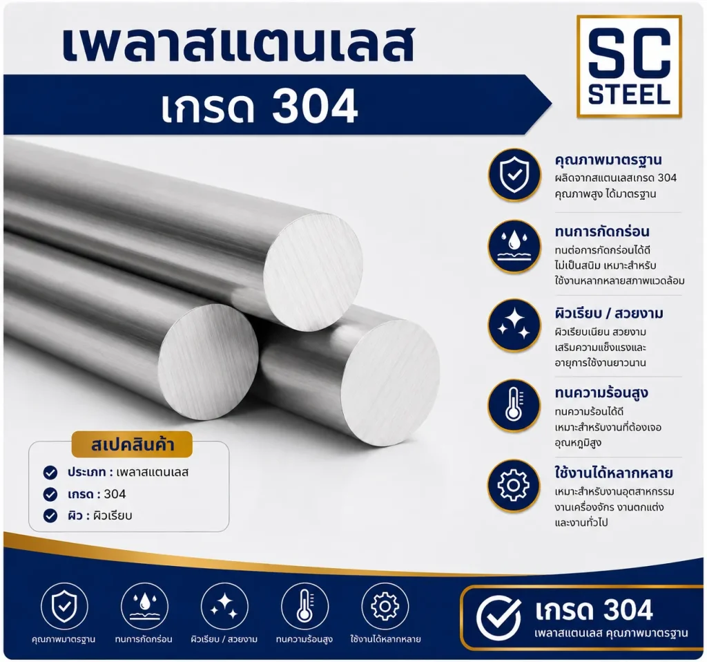 แผ่นสแตนเลส 304