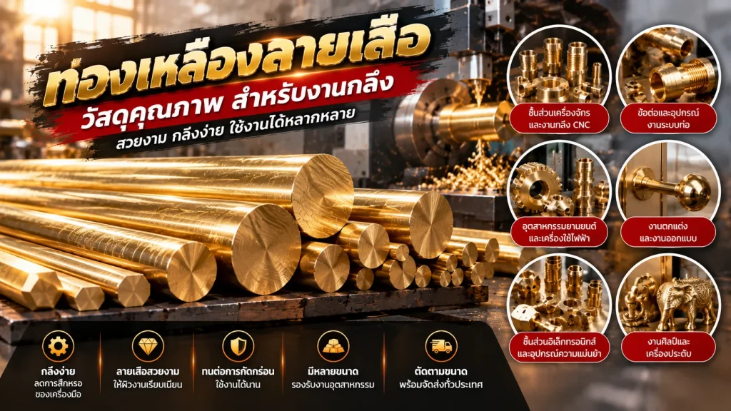 ทองเหลืองลายเสือ ใช้ทำอะไรได้บ้าง? งานกลึงและตกแต่ง